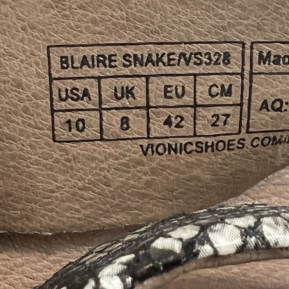 Vionic Women's Blaire Snake Print Block Heel Open… - image 8